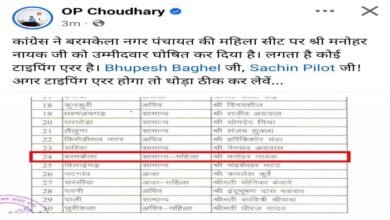 civic body elections 2025: बरमकेला नगर पंचायत की महिला सीट पर पुरुष का नाम, मंत्री ओपी चौधरी ने कांग्रेस पर साधा निशाना