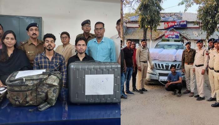 Major action by police: पुलिस की गांजे के खिलाफ 2 जिलों में बड़ी कार्रवाई, 105 किलो गांजा के साथ 4 आरोपी गिरफ्तार