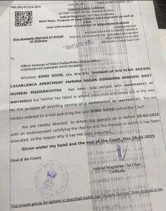 सोनू सूद: के खिलाफ गिरफ्तारी का वारंट जारी, धोखाधड़ी के मामले में पंजाब कोर्ट का आदेश 2 image 2025 02 07T115157.254 807x1024 1