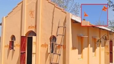 चर्च पर भैरूजी की मूर्ति की स्थापना, दीवारों पर लिखा जय श्री राम