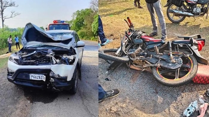 Tragic road accident: कार और बाइक की आमने-सामने भिड़ंत, युवक और बच्ची की मौत, महिला की हालत गंभीर