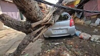 तेज आंधी का कहर, शहर में ब्लैक आउट