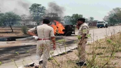 डीजल टैंकर पलटा