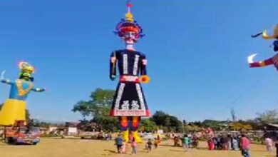 Kota Dussehra, World's tallest Ravana, 221 feet Ravana, 44 lakh effigy, 13,500 kg weight, Dussehra ground Kota, Asia book record, India book record, green crackers,