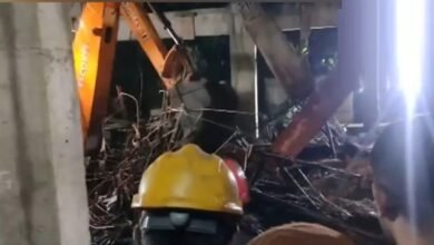 Kolhapur accident, building slab collapses, fire station construction, one dead, five injured, people buried under debris, Phulewadi area, Kolhapur Municipal Corporation, Fire Department,