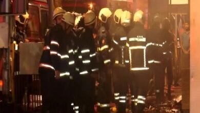 Fire breaks out at Bata showroom and warehouse, goods worth millions destroyed.