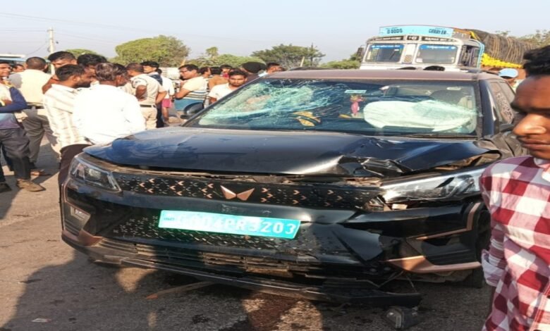 Raipur accident, Tekari Road, Speeding car, Bike rider death, Kush Sahu, Chakka jam, Traffic disruption, Police investigation, Chhattisgarh road accident,