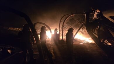 Durg fire incident, mattress factory fire, Sri Sai Industries, foam chemical blast, massive fire, firefighting operation, property loss, Kumhari police, industrial fire, Durg district, factory damage, fire control,