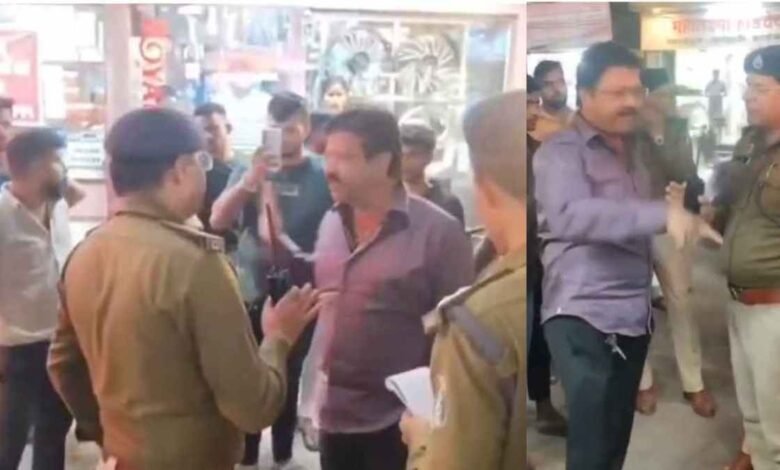 Bilaspur, Illegal Parking, Traffic ASP, Ramgopal Kariyare, Encroachment Removal, Market, Traffic Management, Social Media Viral, Road Safety, Public Order, Shopkeepers, Enforcement, White Line Parking, Dispute,