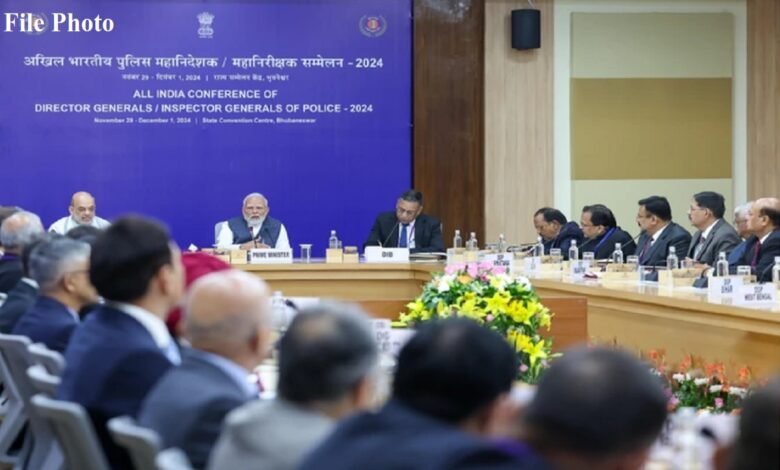 DG-IG Conference 2025, Raipur news, Narendra Modi in Raipur, Amit Shah Raipur visit, India police conference, National security discussion, Police leadership summit, DGP-IG meeting, Baster 2.0 strategy, Internal security India, Cyber security India, Anti-Naxal operations, Police modernization India, NSA Ajit Doval, State police chief meeting,