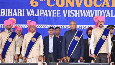 पूर्व राष्ट्रपति रामनाथ कोविंद की मौजूदगी में अटल बिहारी वाजपेयी विश्वविद्यालय का छठवां दीक्षांत समारोह सम्पन्न 5 IMG 5993 1