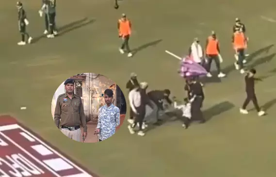 विराट कोहली के पैर छूने के लिए युवक ने तोड़ी सुरक्षा, मैदान में घुसते ही गिरफ्तार 1 IMG 5994