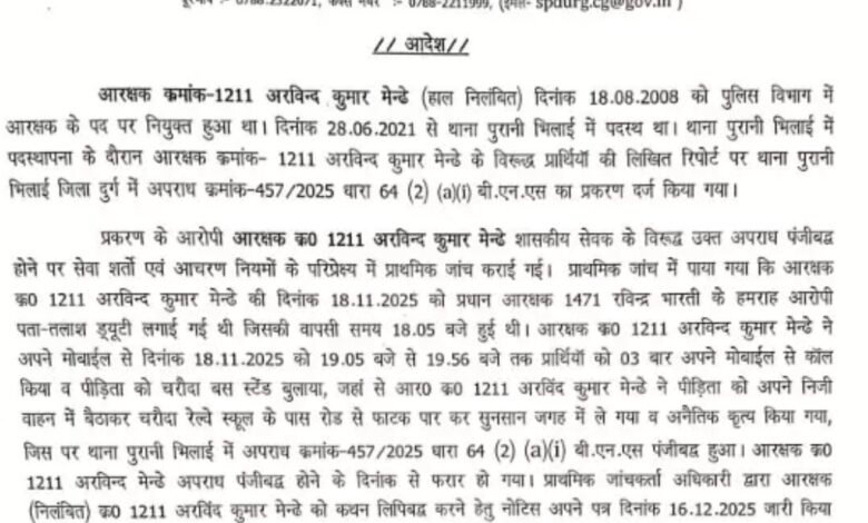महिला से दुष्कर्म के आरोप में कांस्टेबल बर्खास्त, जमानत याचिका खारिज; आरोपी फरार 1 IMG 6866