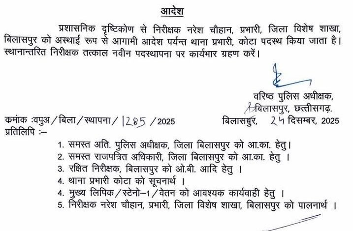 कोटा थाना प्रभारी लाइन अटैच, नए प्रभारी नरेश चौहान को मिली जिम्मेदारी 1 d3cd9a26 47ef 4eef 80f2 903f0c40d8a1
