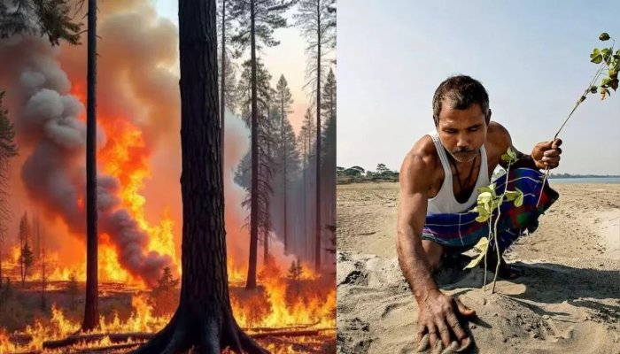 मोलाई जंगल में आगजनी से तबाही, हजारों पौधे और जीव-जंतु जलकर नष्ट 1 image 1 30