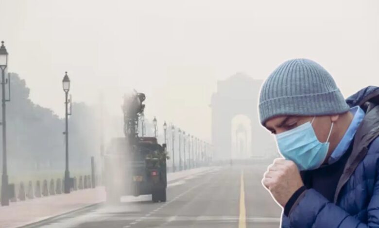 Delhi pollution, Delhi cold wave, AQI 335, hazardous air quality, NCR pollution, temperature drop, IMD alert, cold wave warning, smog crisis, Noida pollution, Ghaziabad AQI, Loni most polluted, winter pollution, air quality index, health impact,