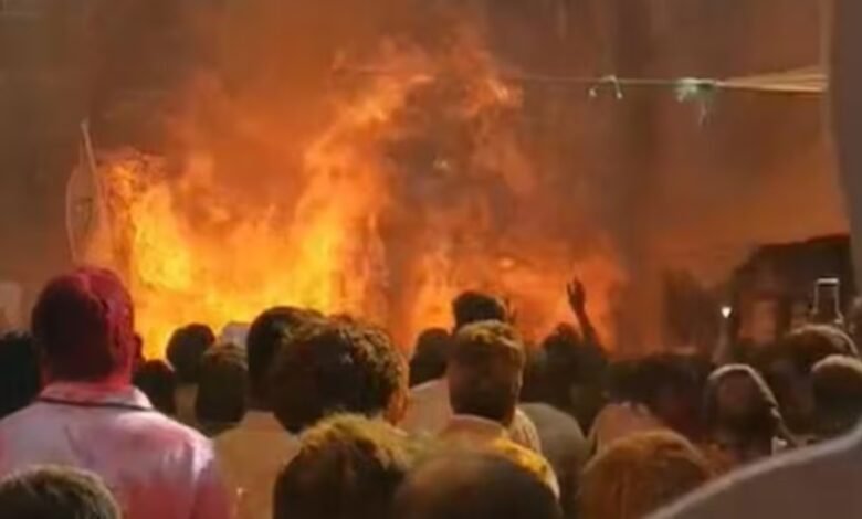 Pune accident, Jejuri municipal election, victory procession fire, NCP victory rally, councillor injured, colorful spray fire, election celebration accident, Maharashtra news,