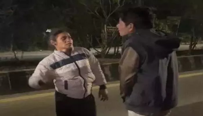 सड़क पर हंगामे का वीडियो वायरल, युवक-युवती के बीच एक घंटे तक चला विवाद 1 वायरल