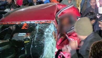 Bilaspur car accident, bar to hotel accident, high speed car hit Hyva, Sarkanda police case, Nutan Chowk accident, Anshu Chandra death, Himanshu Rathore accident, CG road accident news, Chhattisgarh accident, CCTV car crash,