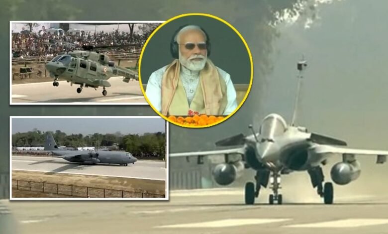 असम में भारत की पहली इमरजेंसी लैंडिंग सुविधा का उद्घाटन, हाईवे पर उतरा C-130 विमान 1 IMG 9003