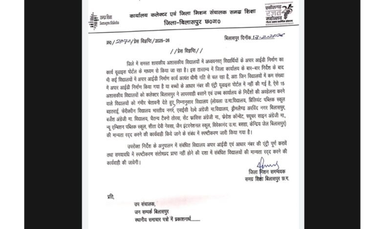 Notice to 15 schools