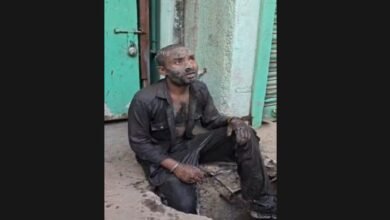 The man was found alive