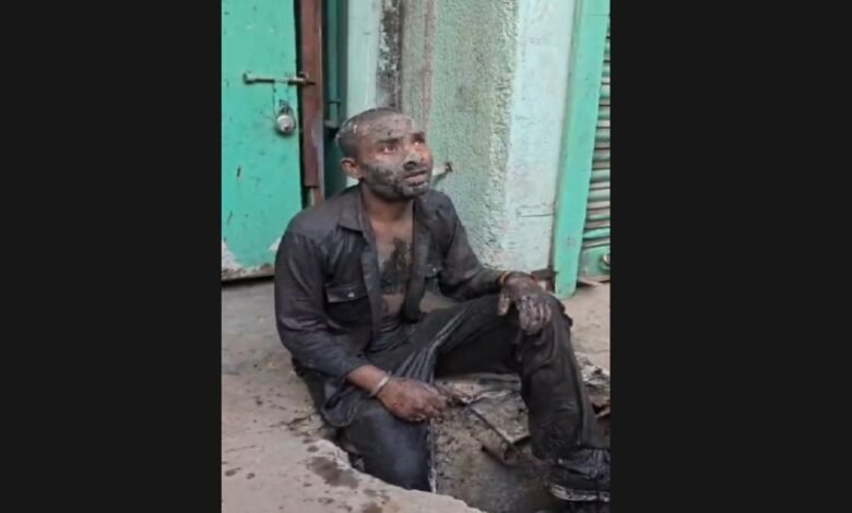 The man was found alive