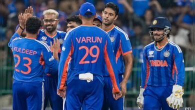 IND vs PAK, India vs Pakistan Match, T20 World Cup 2026, Team India Victory, India Beat Pakistan by 61 Runs, Super-8 Qualification, Ishan Kishan Half Century, Ishan Kishan 58 Runs, India vs Pakistan Live Score, T20 World Cup Live, High Voltage Match, Cricket News, Breaking Sports News, Team India Dominant Win, Pakistan All Out 114, India Score 175 Runs,