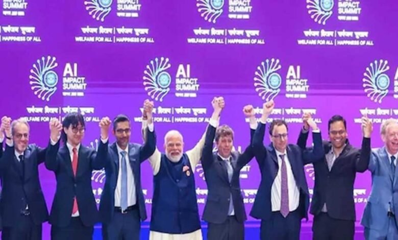 India AI Impact Summit, New Delhi Declaration on AI Impact, AI global declaration, India AI leadership, 88 countries AI agreement, AI democratization, Global AI Impact Commons, Trusted AI Commons, Democratic Diffusion Charter, AI for social empowerment, AI policy framework,