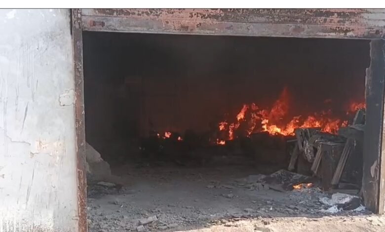 Paint warehouse fire