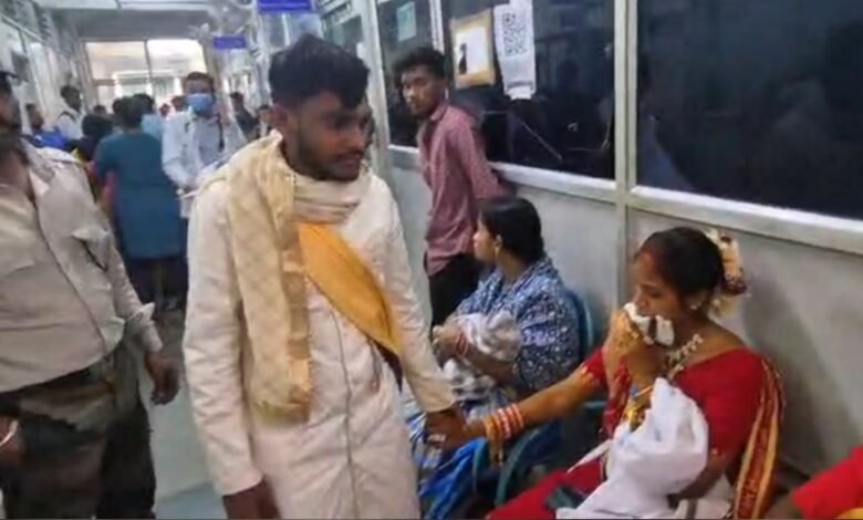 Bride and groom injured