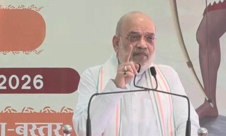 बस्तर के नेतानार पहुंचे अमित शाह, जन सुविधा केंद्र का किया उद्घाटन 1 IMG 3093