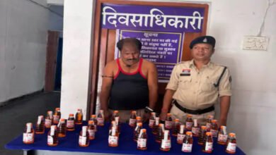 अवैध शराब कारोबार पर पुलिस की कार्रवाई, आदतन बदमाश गिरफ्तार 4 शराब