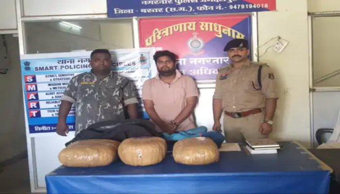 गांजा तस्करी पर बस्तर पुलिस की बड़ी कार्रवाई, 25 लाख से अधिक का मादक पदार्थ जब्त 1 गांजा