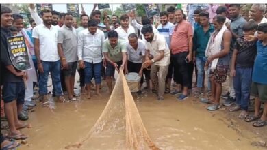 सड़क बना तालाब